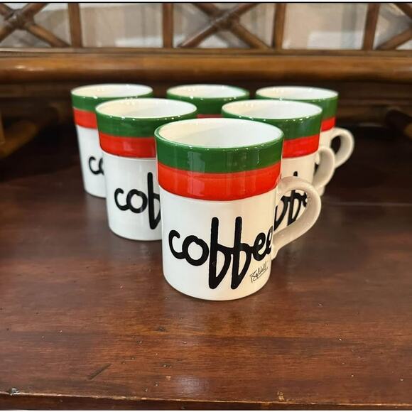Set of 6 Vintage Baldelli Coffee Mugs‎ • BAZ2 • Italy